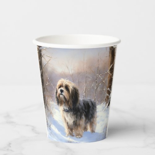 Tibetan Terrier Let It Snow Christmas  Paper Cups