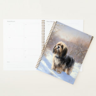 Tibetan Terrier Let It Snow Christmas Planner
