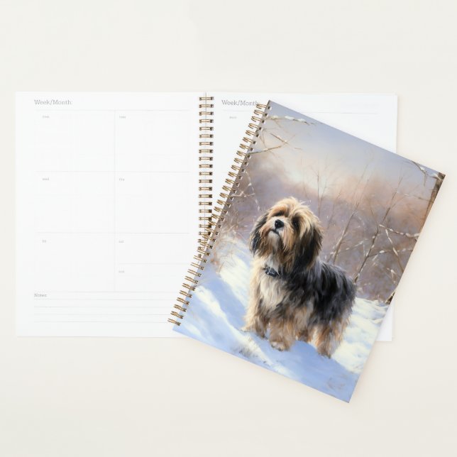 Tibetan Terrier Let It Snow Christmas  Planner (Display)