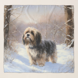 Tibetan Terrier Let It Snow Christmas  Scarf