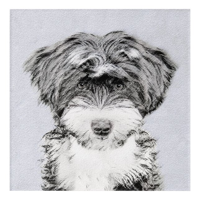 Tibetan Terrier Painting - Cute Original Dog Art (Front)