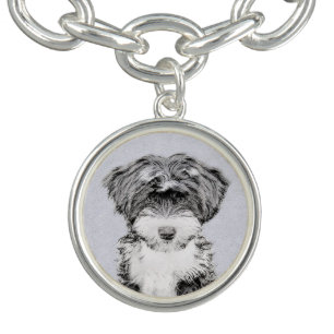 Tibetan Terrier Painting - Cute Original Dog Art Bracelet