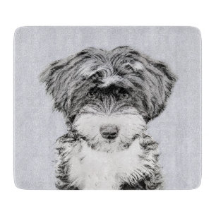 Tibetan Terrier Painting - Cute Original Dog Art Cutting Board