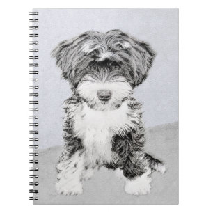 Tibetan Terrier Painting - Cute Original Dog Art Notebook