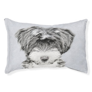 Tibetan Terrier Painting - Cute Original Dog Art Pet Bed