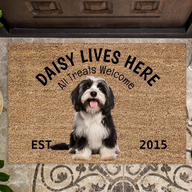 Tibetan Terrier Personalized Dog Lover  Doormat (Creator Uploaded)