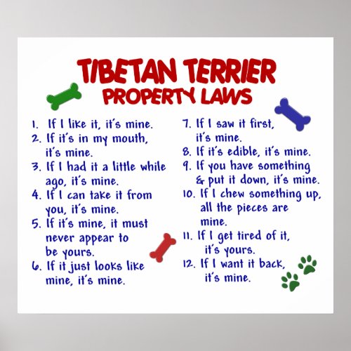 TIBETAN TERRIER PL2 POSTER