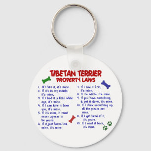 TIBETAN TERRIER Property Laws 2 Keychain