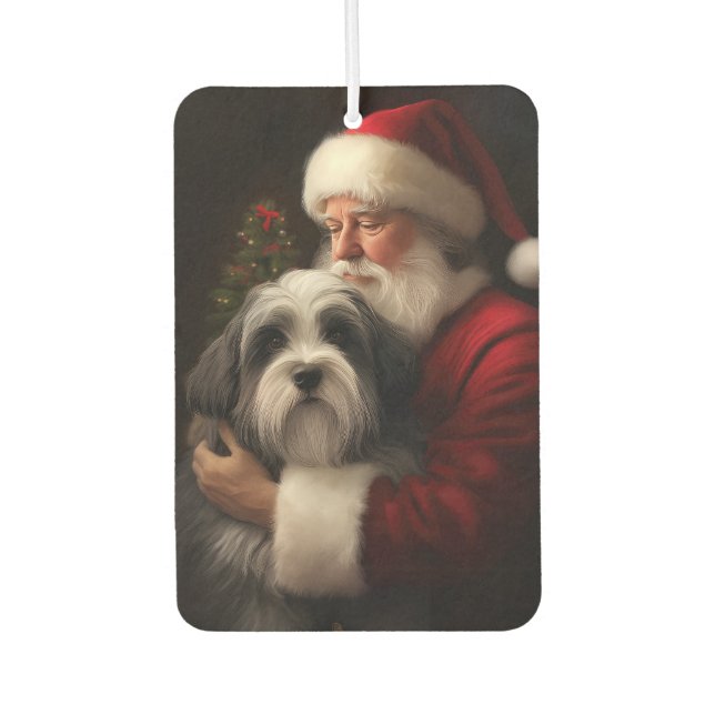 Tibetan Terrier Santa Claus Festive Christmas  Air Freshener (Front)