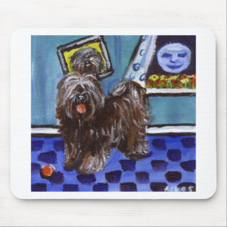 Tibetan terrier senses smiing moon mouse pad
