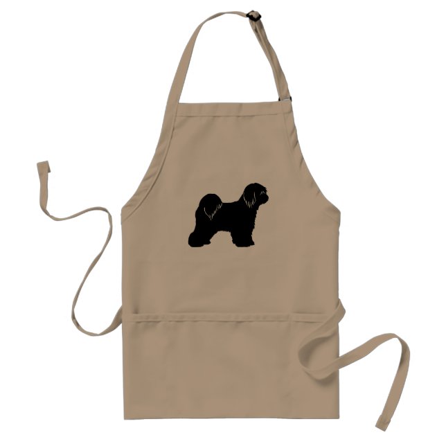 Tibetan Terrier Silhouette Adult Apron (Front)