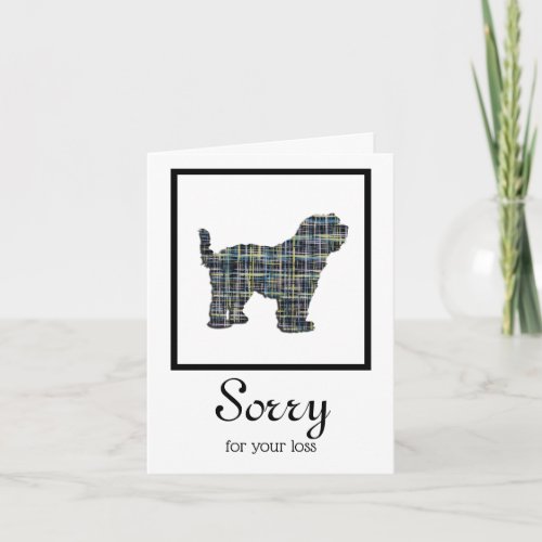 Tibetan Terrier  TT Dog Pet Sympathy Card