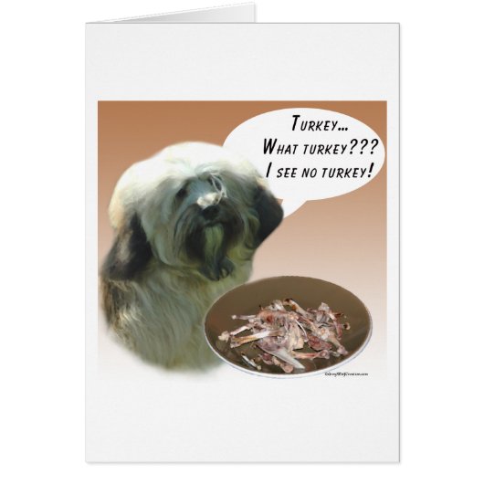 Tibetan Terrier Turkey Cards (Front)