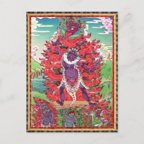 Tibetan Thangka Ekajati Art Postcard
