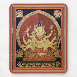 Tibetan Thangka of Guhyasamaja Akshobhyavajra Mouse Pad