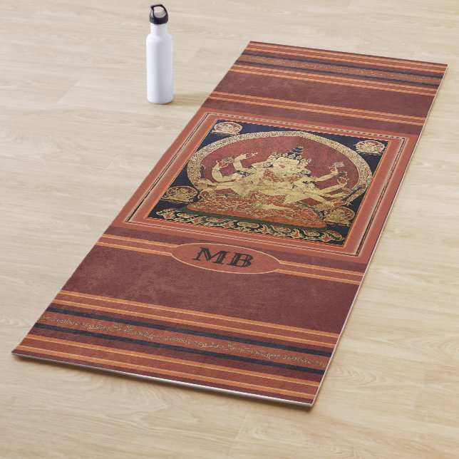 Tibetan Thangka of Guhyasamaja Akshobhyavajra Yoga Mat (In Situ)