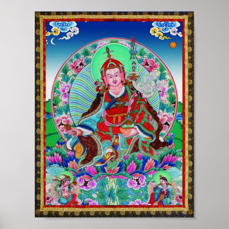 Tibetan Thangka Padmasambhava Poster | Zazzle