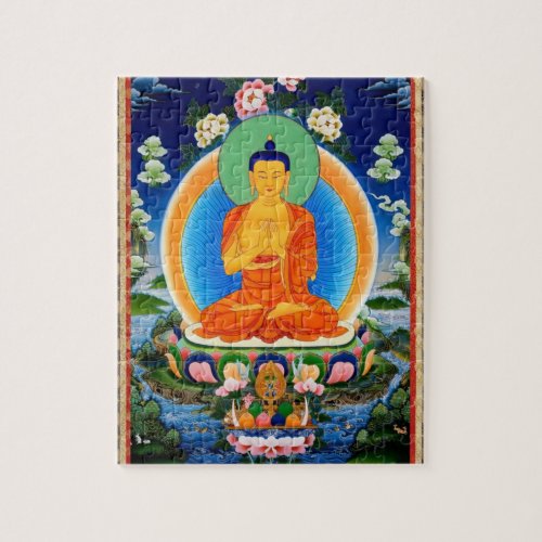 Tibetan Thangka Prabhutaratna Buddha Jigsaw Puzzle