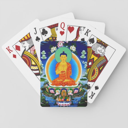 Tibetan Thangka Prabhutaratna Buddha Poker Cards