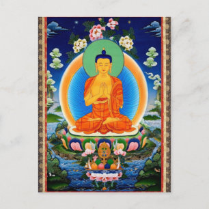 Tibetan Thangka Prabhutaratna Buddha Postcard