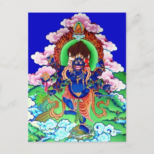 Tibetan Thangka Ucchusma Postcard