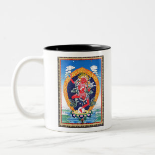 Tibetan Thangka Vajravarahi Two-Tone Coffee Mug