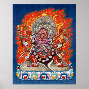 Tibetan Thangka - Wrathful Deity Hayagriva Poster
