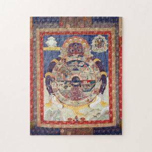 Tibetan Wheel of Life Cycle of Samsara Jigsaw Puzzle