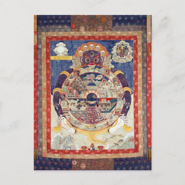 Tibetan Wheel of Life Cycle of Samsara Postcard (Front)