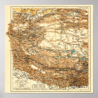 TibetPanoramic MapTibet Poster