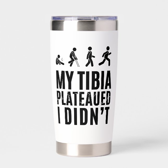 Tibia Plateau Resilient Recovery Water Bottle Insulated Tumbler (Front)