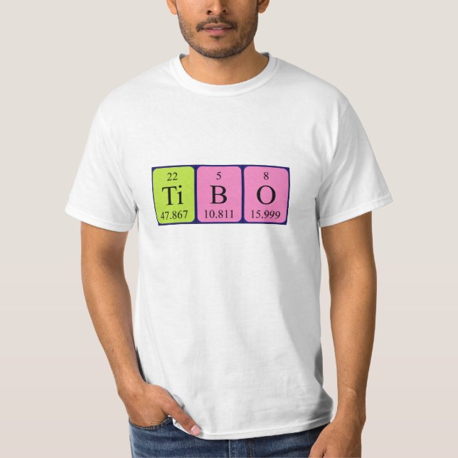 Tibo periodic table name shirt (Front)