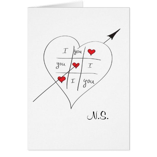 Tic Tac Love Toe Cards (Front)