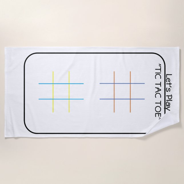 Tic Tac Toe Beach Towel (Front)