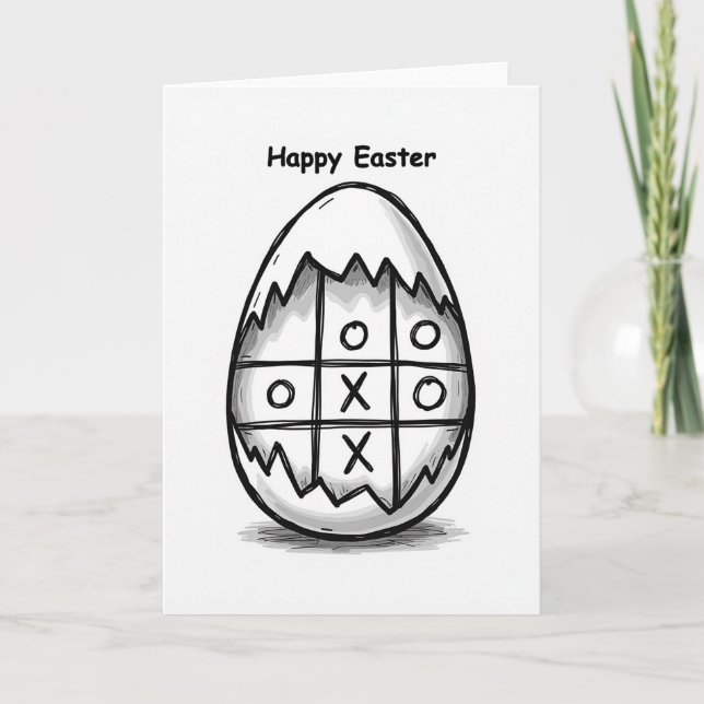 Tic Tac Toe Easter Egg Card (Front)