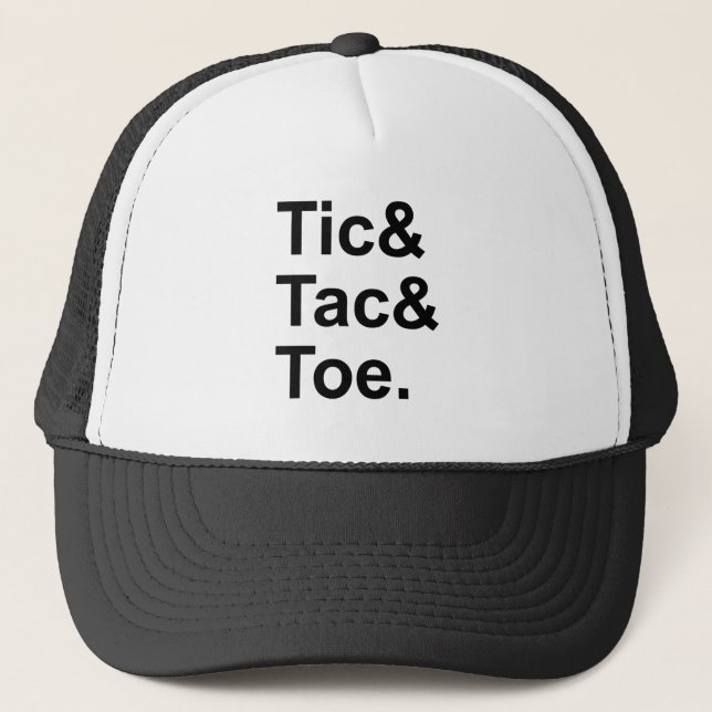 Tic Tac Toe | Fun Paper & Pencil Game Trucker Hat (Front)