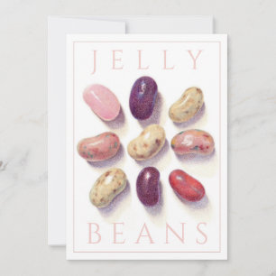 TIC TAC TOE JELLY BEANS 5x7 Flat Card