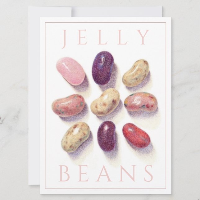 TIC TAC TOE JELLY BEANS 6.5x8.75 Flat Card (Front)