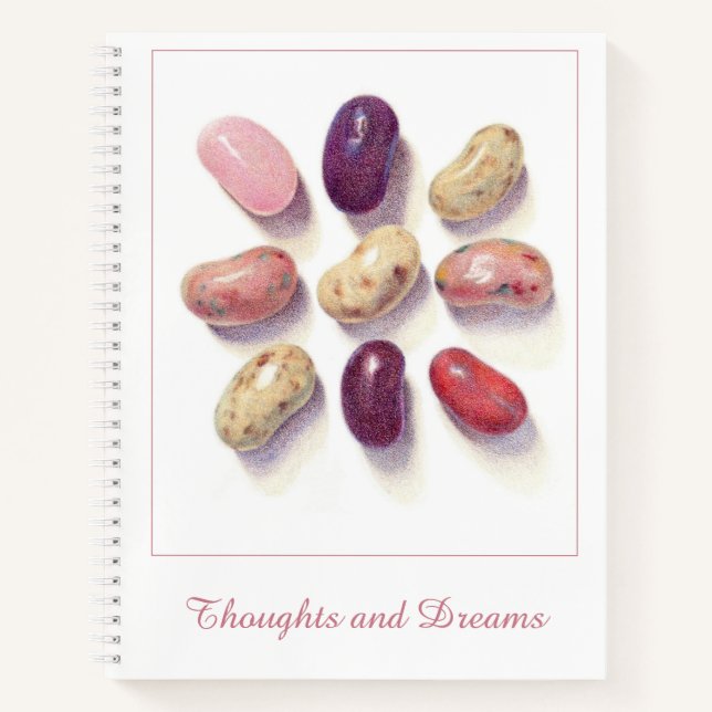 TIC TAC TOE JELLY BEANS 8.5x11 Spiral Notebook (Front)