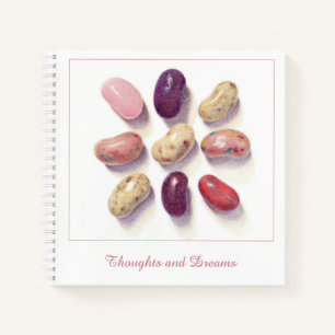 TIC TAC TOE JELLY BEANS 8.5x8.5 Spiral Notebook