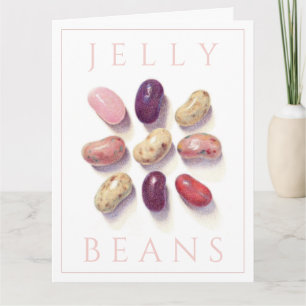 TIC TAC TOE JELLY BEANS Big Greeting Card