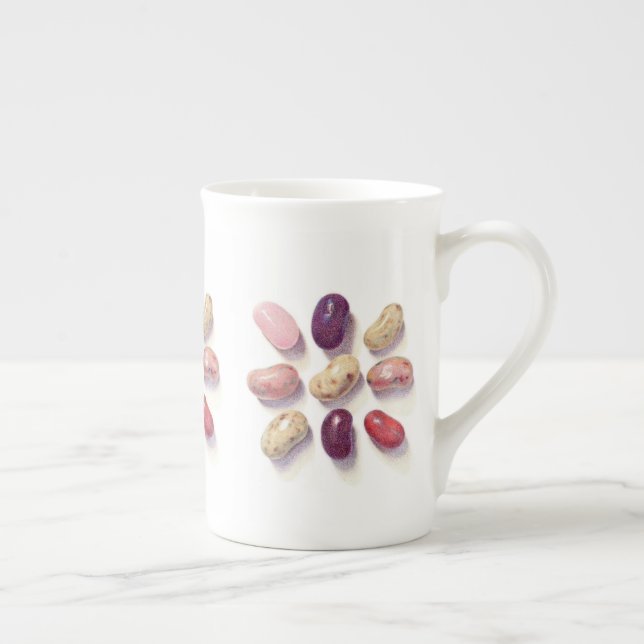 TIC TAC TOE JELLY BEANS Bone China Mug (Right)