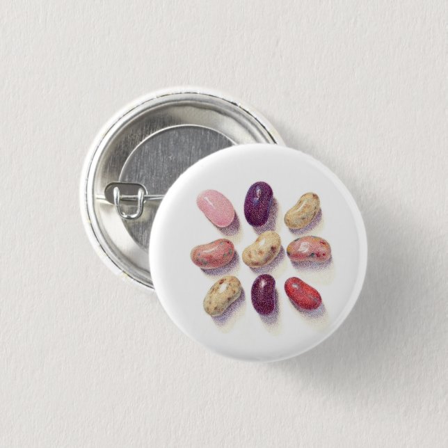 TIC TAC TOE JELLY BEANS Round Pin Button (Front & Back)