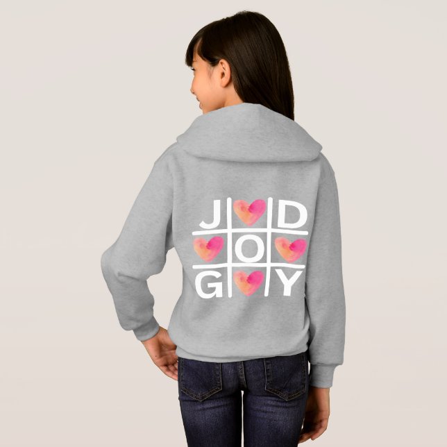 Tic Tac Toe Joy and God Christian Faith Hoodie (Back Full)
