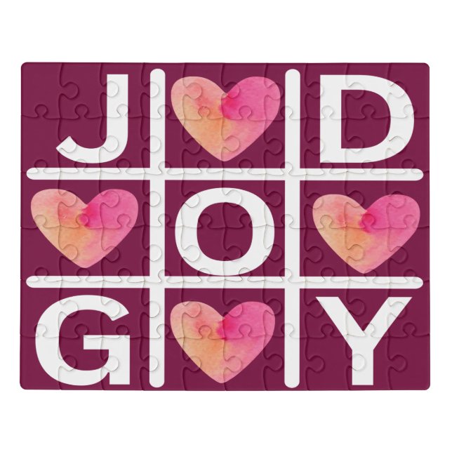 Tic Tac Toe Joy and God Christian Faith Jigsaw Puzzle (Puzzle Horizontal)