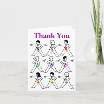 Tic Tac Toe Kids Thank You Cards by MartialArtsParty at Zazzle
