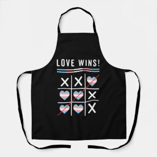 Tic Tac Toe Love Wins LGBTQ Transgender Pride Apron
