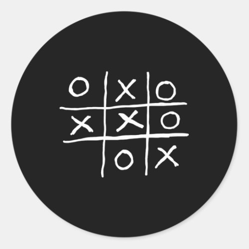 Tic Tac Toe Noughts And Crosses Classic Round Sticker