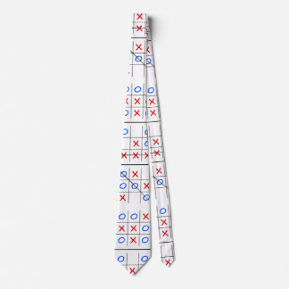 Tic tac toe pattern neck tie
