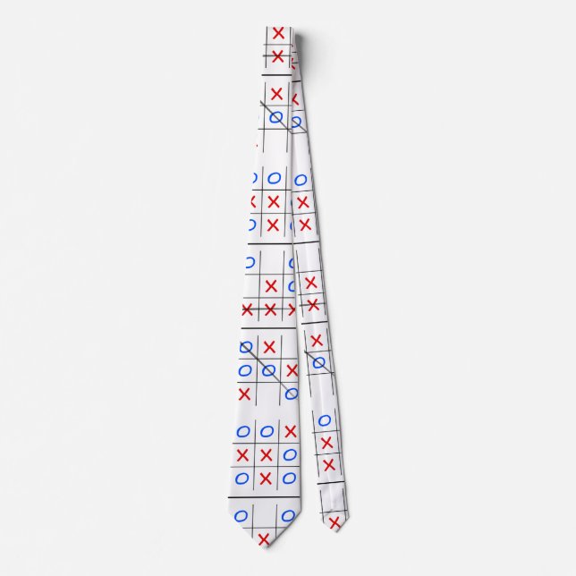 Tic tac toe pattern neck tie (Front)